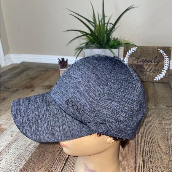 Adidas Climalite Gray Running Hat Strapback Adjustable Baseball cap hat - Picture 1 of 7